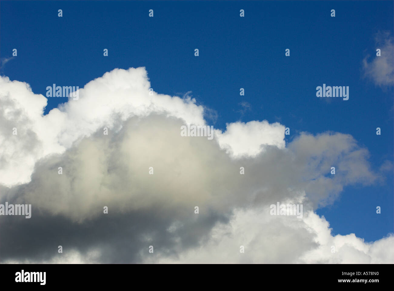 weißen Cumulus Wolke blauer Himmel Stockfoto