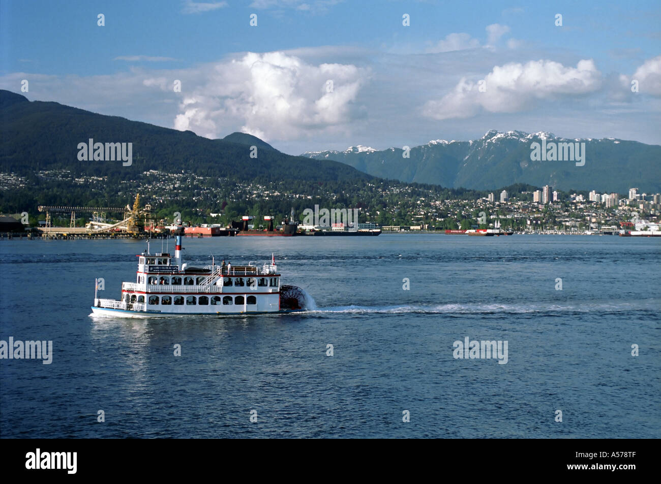 Paddle Wheeler River Boot, Brockton Point, Stanley Park, Vancouver, Britisch-Kolumbien, Kanada Stockfoto