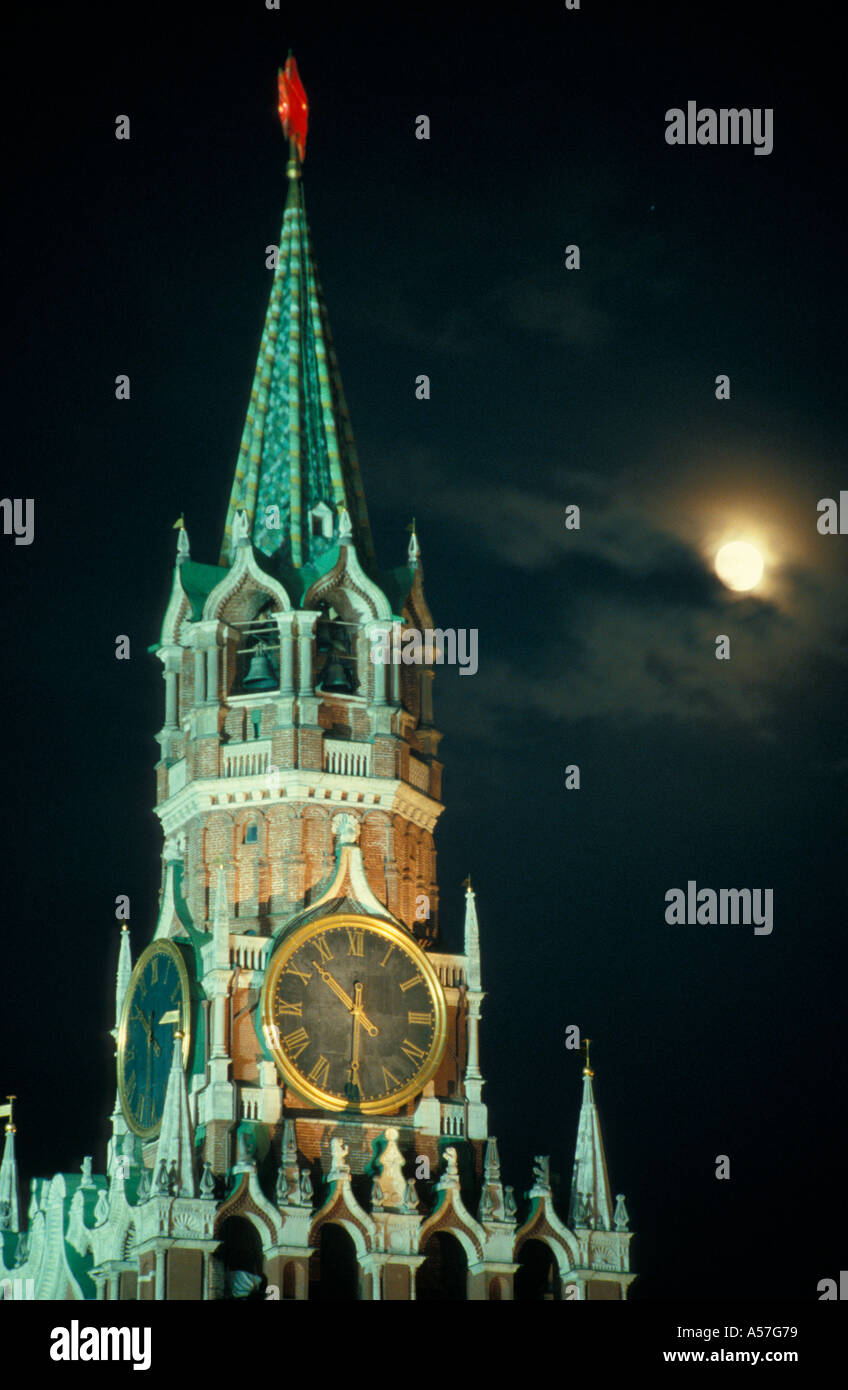 Spasski Turm wurde der Haupteingang in den Kreml bis Boris Yeltsins Präsidentschaft Moskau Russland Stockfoto