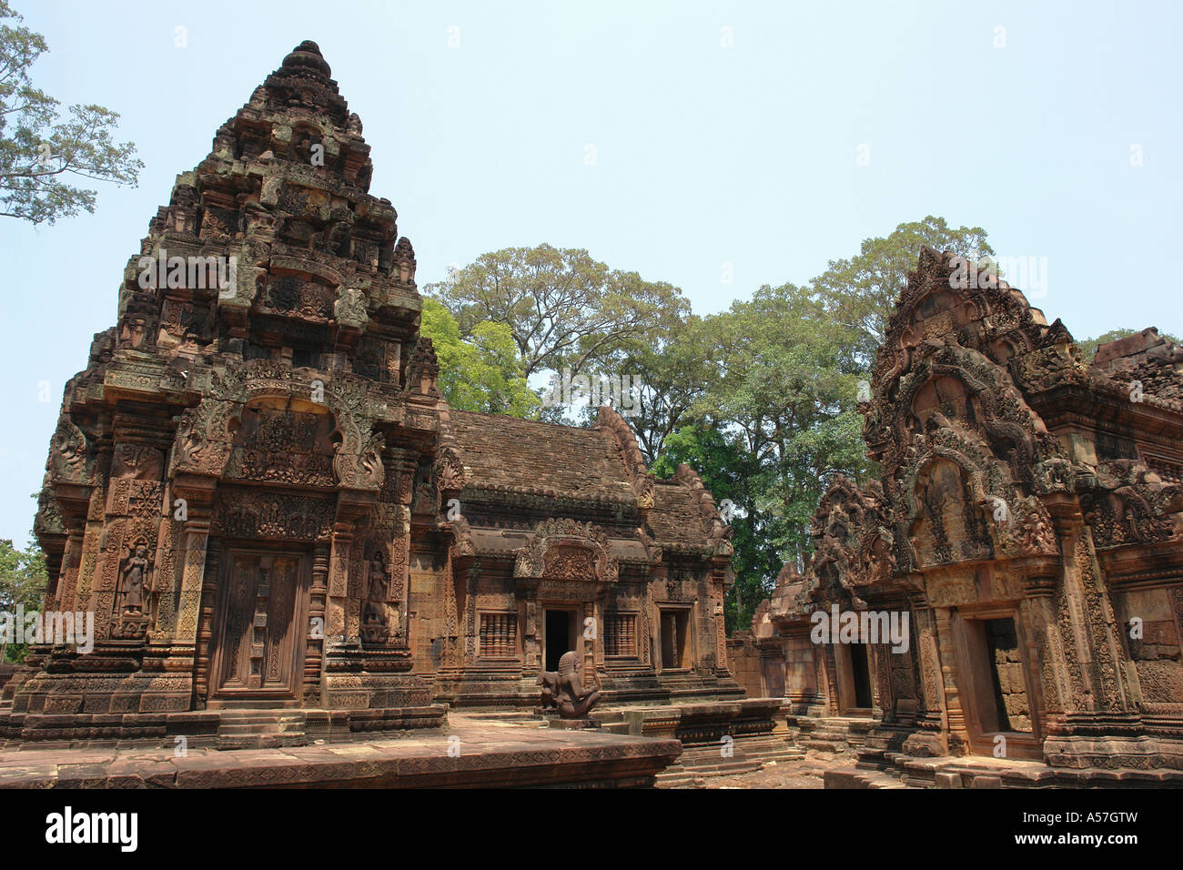 Painet je2269 Kambodscha Banteay Srei Tempel Angkor 2006 Tourismus Architektur Land entwickeln Nation wirtschaftlich weniger Stockfoto