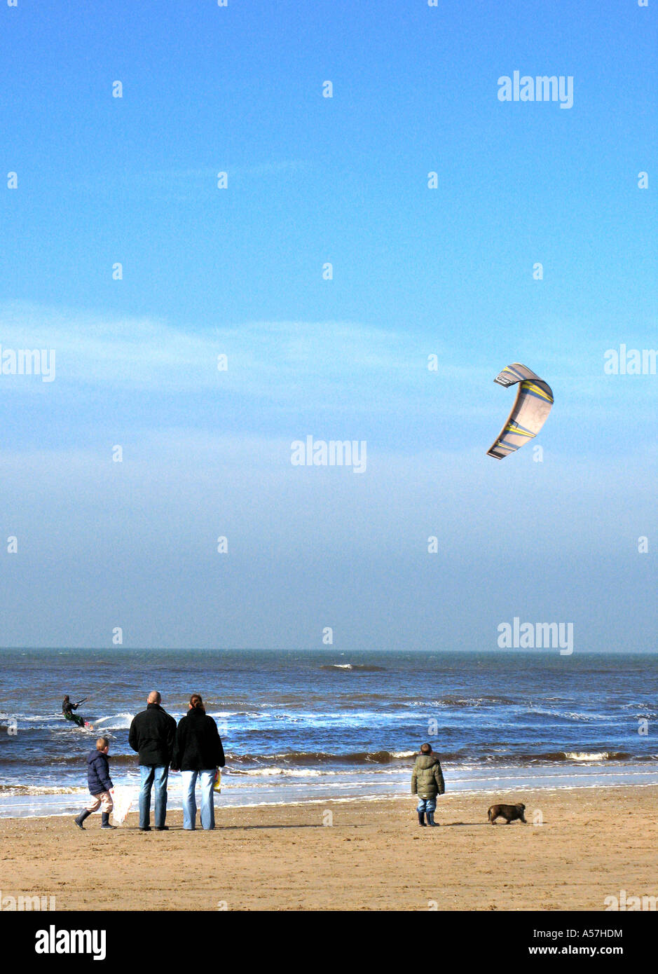 Katwijk Noordwijk Niederlande Strand Menschen Stockfoto