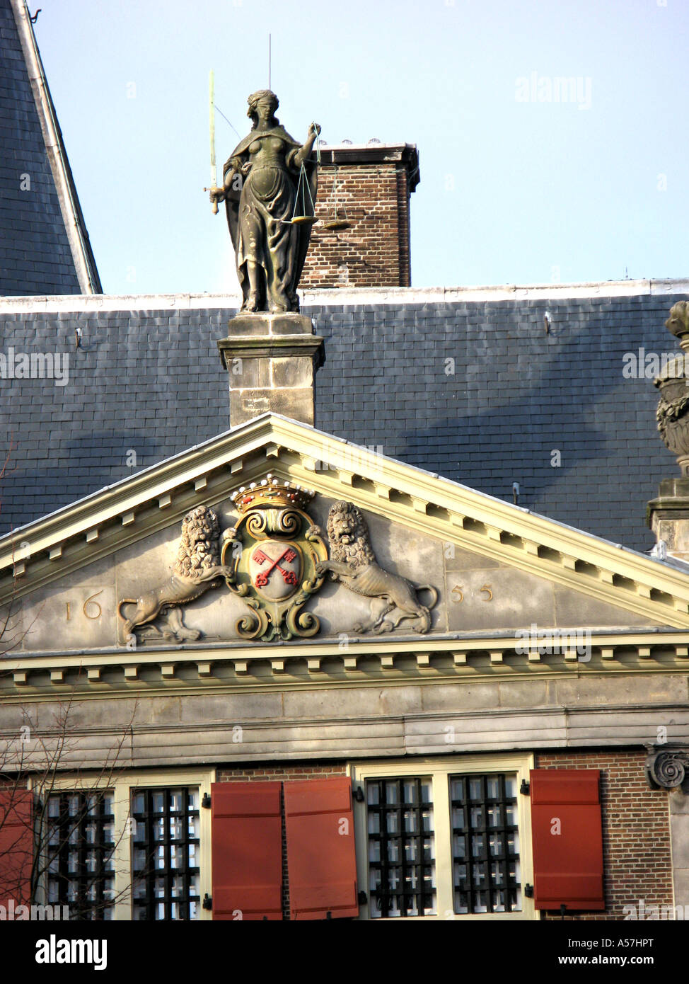 Universität Leiden Pieterswijk Bezirk Leiden Niederlande Europa niederländische Gravensteen Haus Gerichtshofs Stockfoto