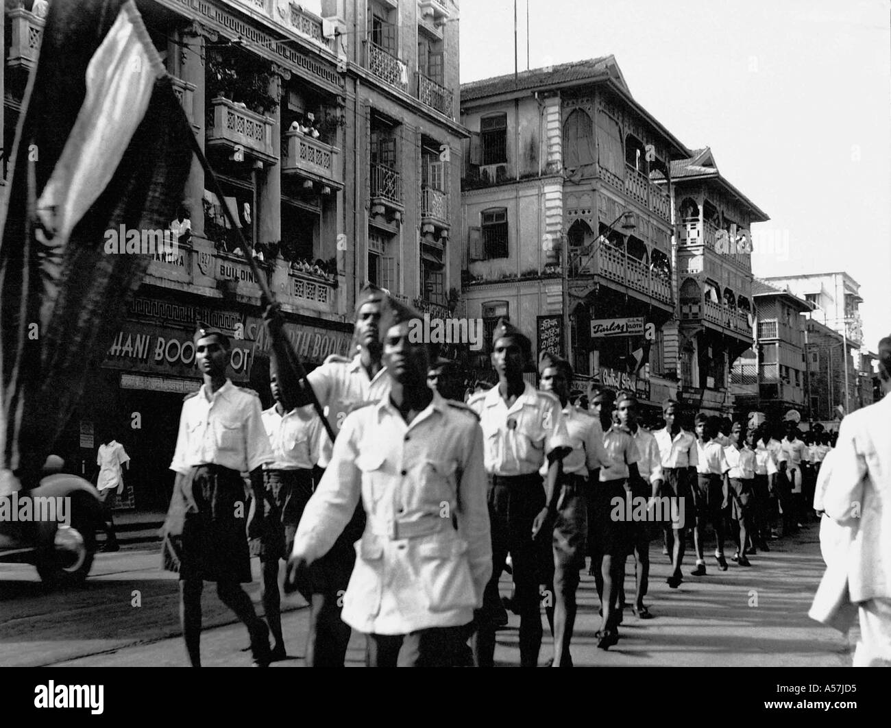 Beenden Sie Indien Bewegung Parade , Bombay , Mumbai , Maharashtra , Indien , Asien , 1947 , alter Jahrgang 1900er Bild Stockfoto