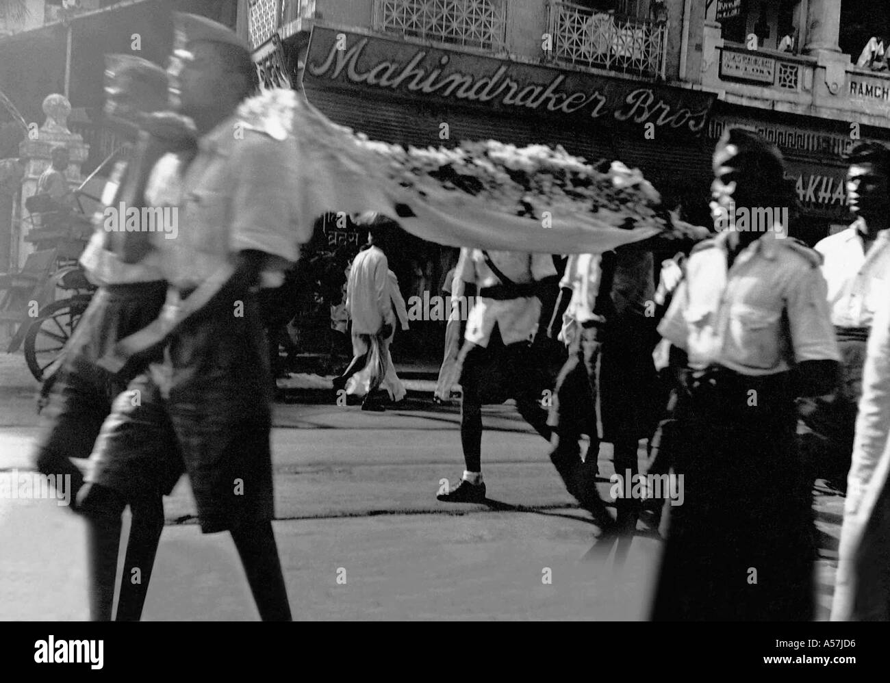 Beerdigung Prozession der Märtyrer während der Quit-india-Bewegung Bombay Mumbai Maharashtra Indien 1947 Stockfoto