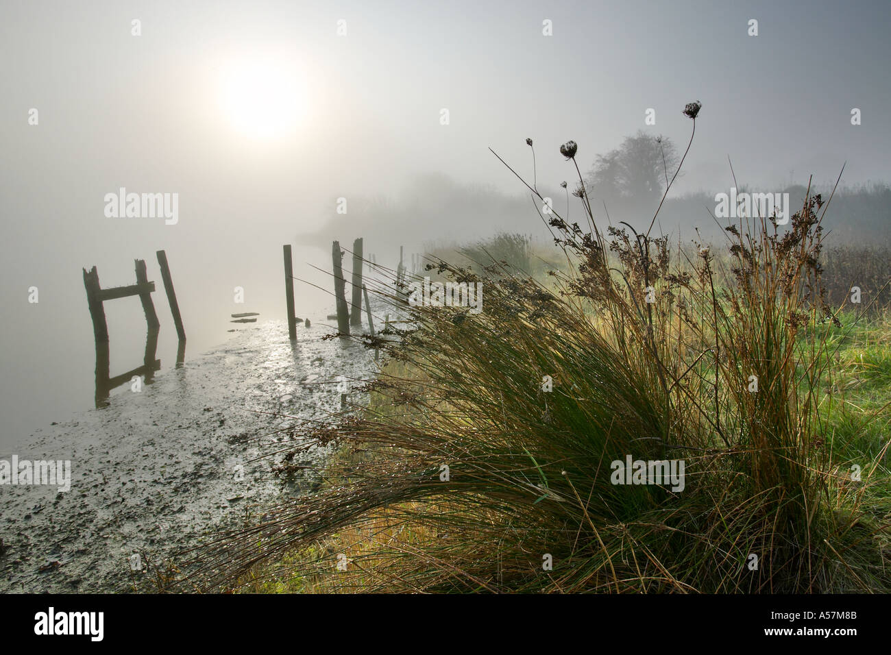 Die alte Mühle, Teich, Wootton Creek Isle Of Wight Stockfoto