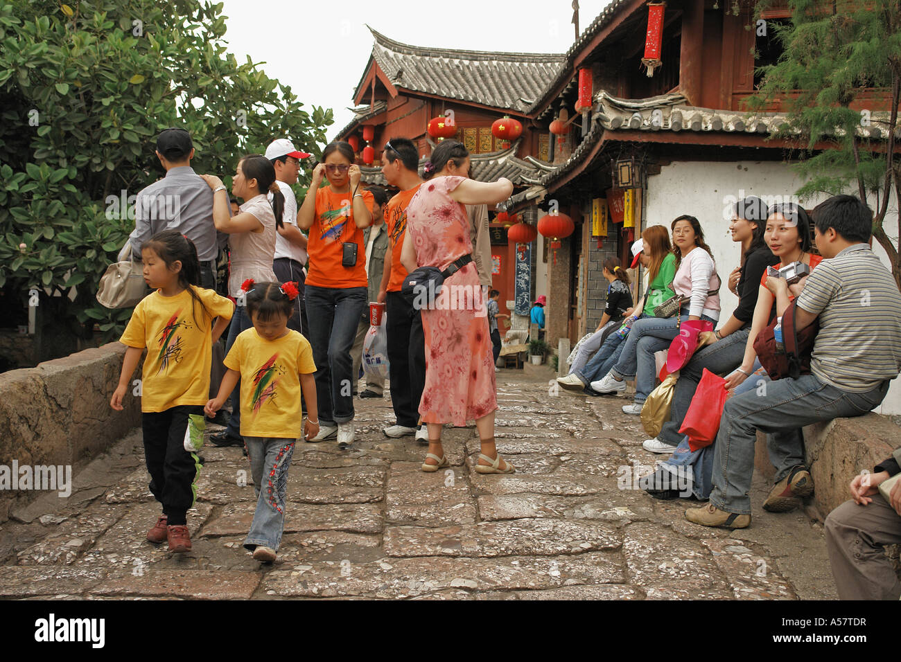 Painet jf5528 China chinesische Tourisst golden Urlaubswoche früh kann Lijian Yunnan Provinz Asien Fernost Tourismus Tourist Stockfoto