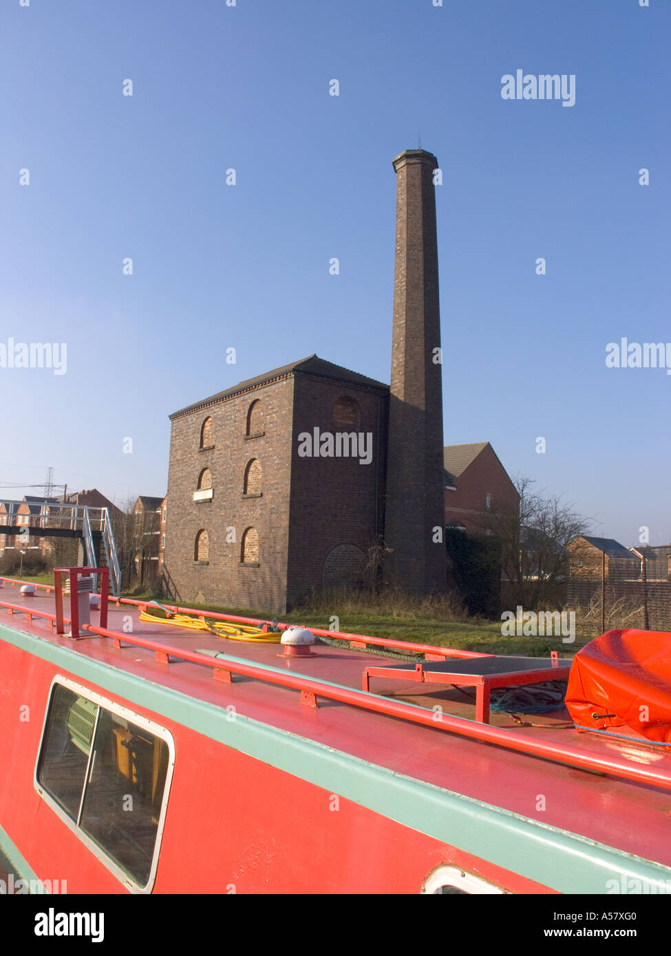 Maschinenhaus oder Pumpenhaus am Hawkesbury Junction - Sutton Haltestelle befindet sich auf dem Coventry Kanal 5 Meilen vom Coventry.England Stockfoto