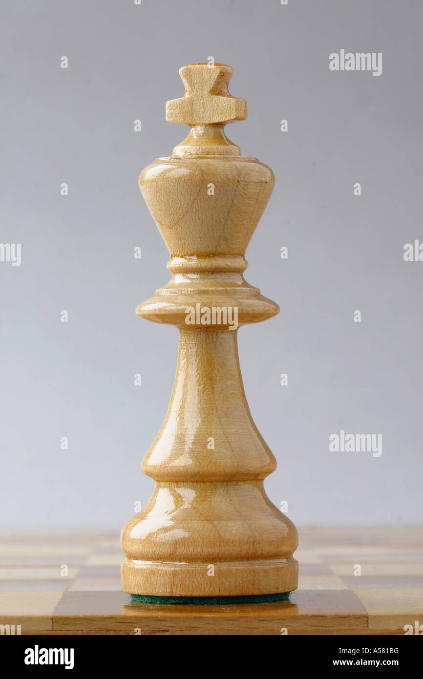 Schach, weißen König Stockfoto