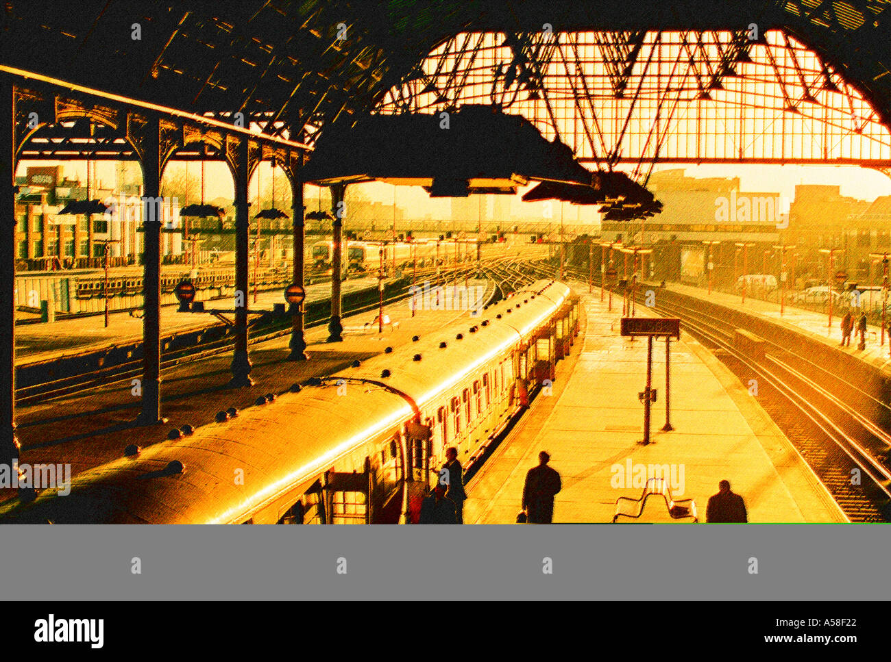 Züge, Stationen, London Stockfoto