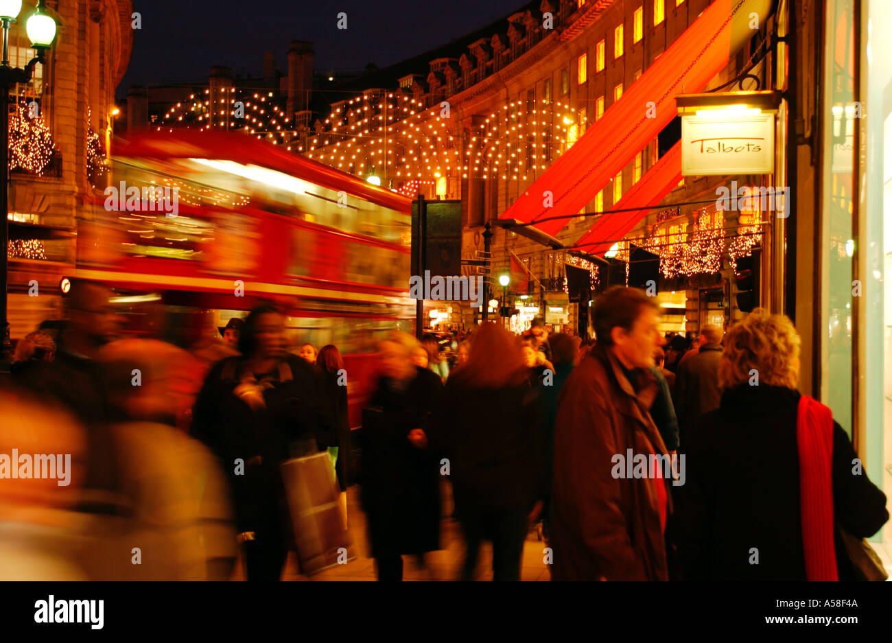 Regent Street, Weihnachten Stockfoto