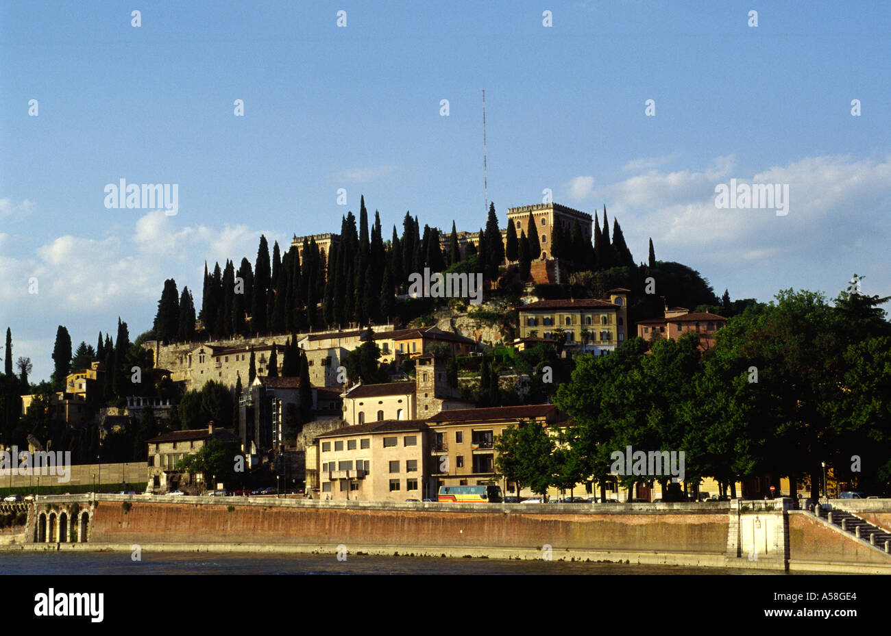 Castel San Pietro Verona Venetien Italien Stockfoto