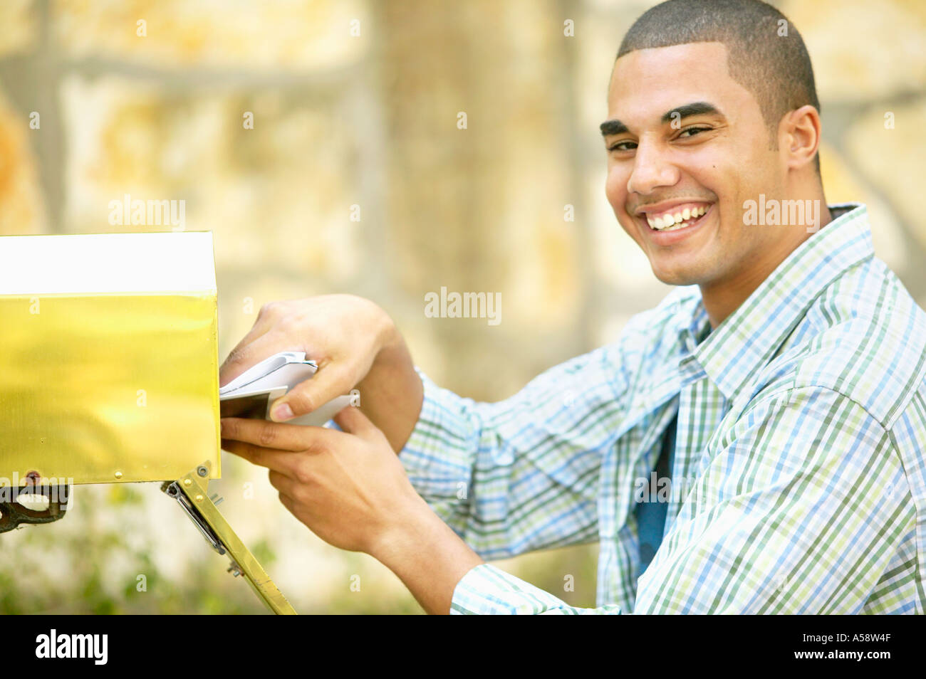 Mann immer e-Mail Postfach Stockfoto