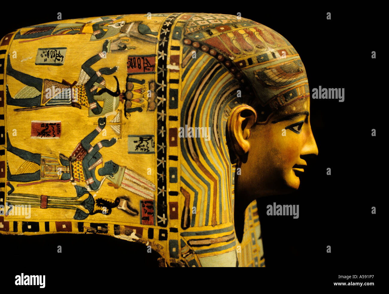 Ägypten 1 Jahrhundert n. Chr. Meir Sarkophag ägyptisch Stockfoto