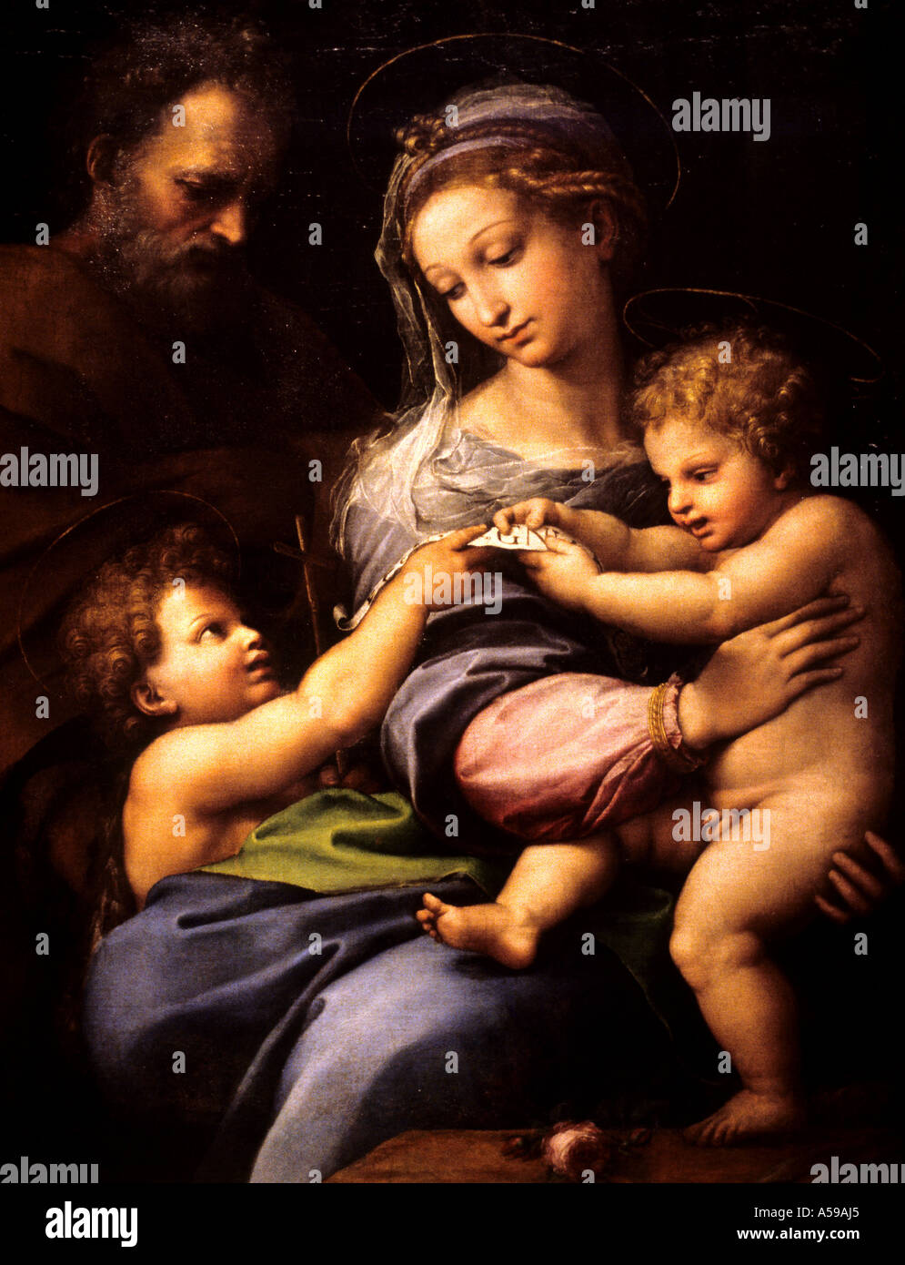 Madonna Maria Rafael de Urbino La Sagrada Familia De La Rosa Spanien Spanisch Stockfoto