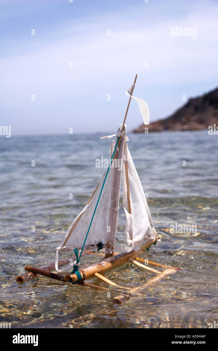 Spielzeug Segelboot, St Tropez, Cote d ' Azure, Frankreich Stockfoto