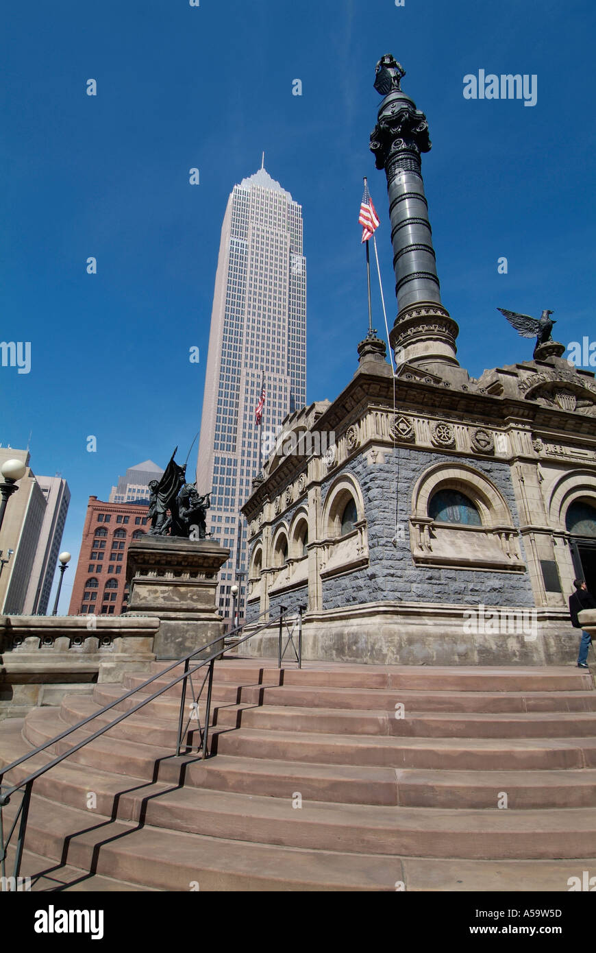 Cuyahoga county Soldaten und Matrosen Denkmal Downtown Cleveland Ohio Sehenswürdigkeiten und Attraktionen Stockfoto