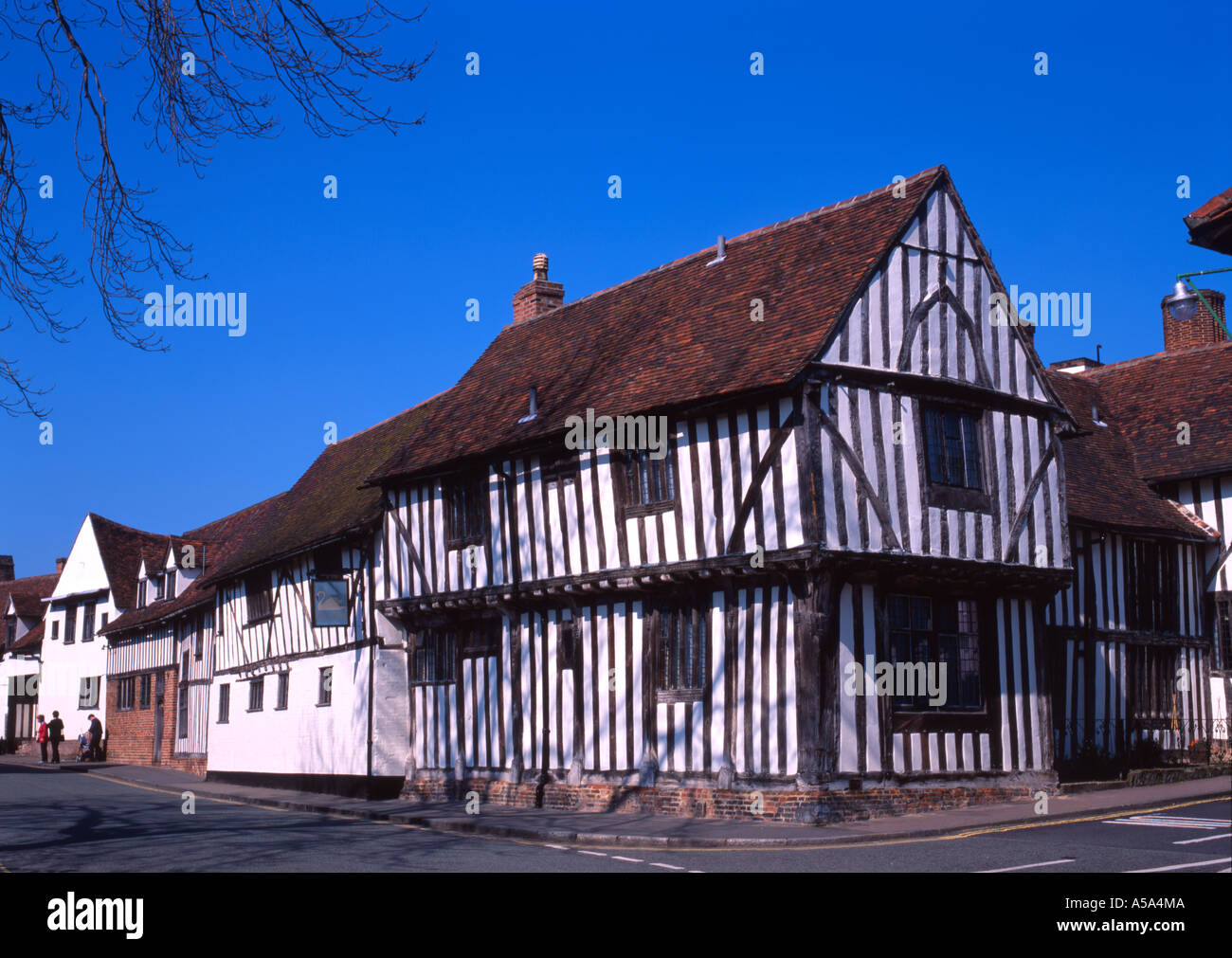 Gerahmte Holzhaus in Lavenham, Suffolk. Stockfoto