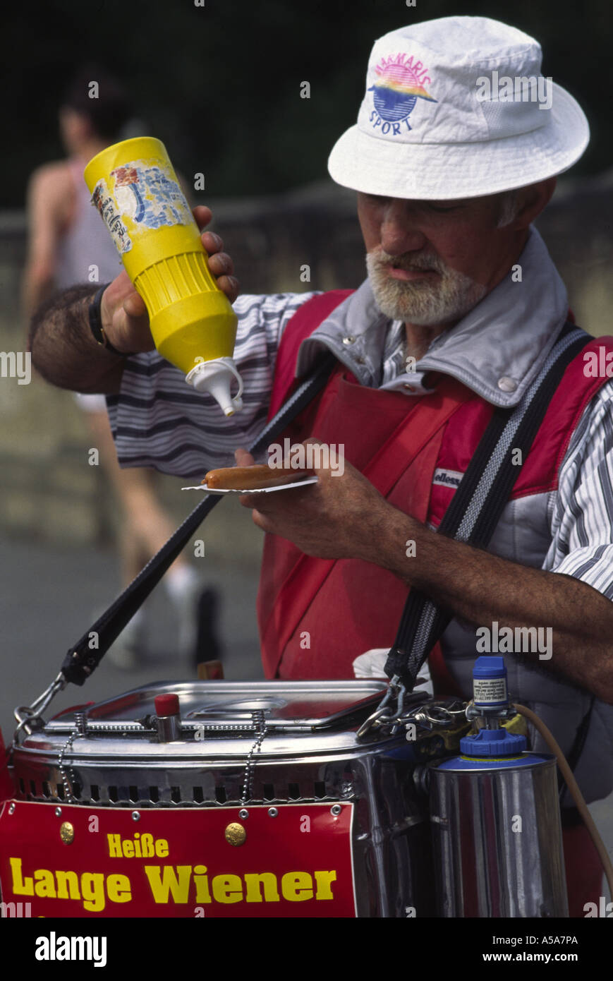 Wurst-Hersteller-Berlin-Deutschland Stockfoto