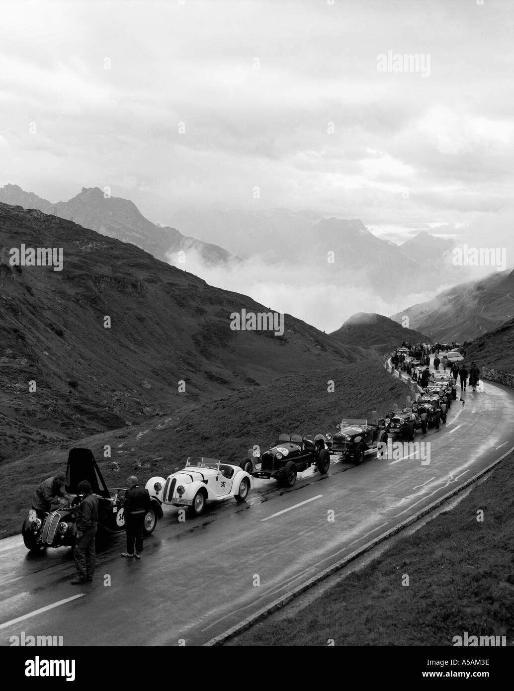 Historisches Schweizer Motorrennen, Klausenrennen Stockfoto