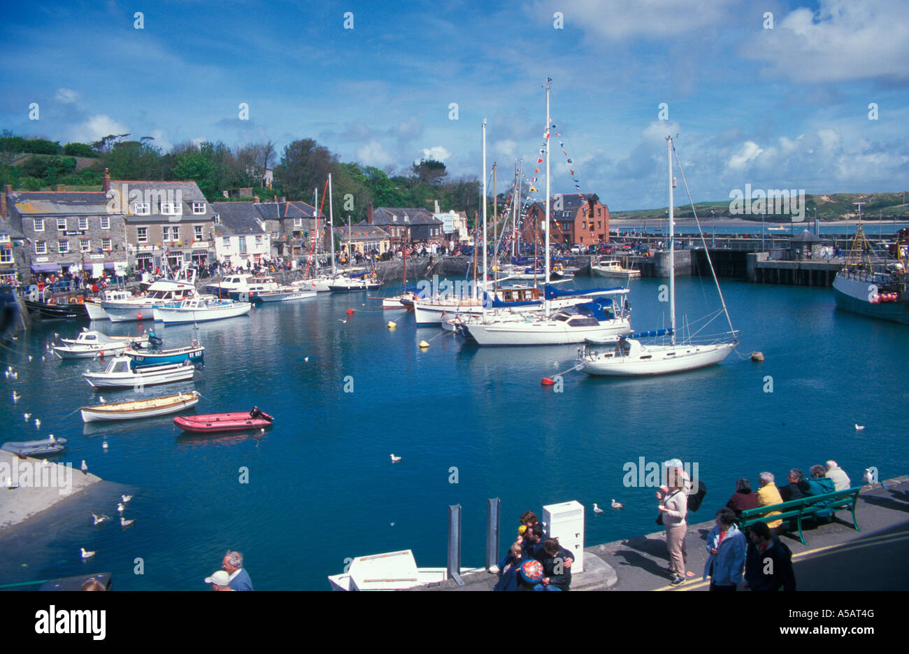 Padstow Hafen Cornwall England UK Stockfoto