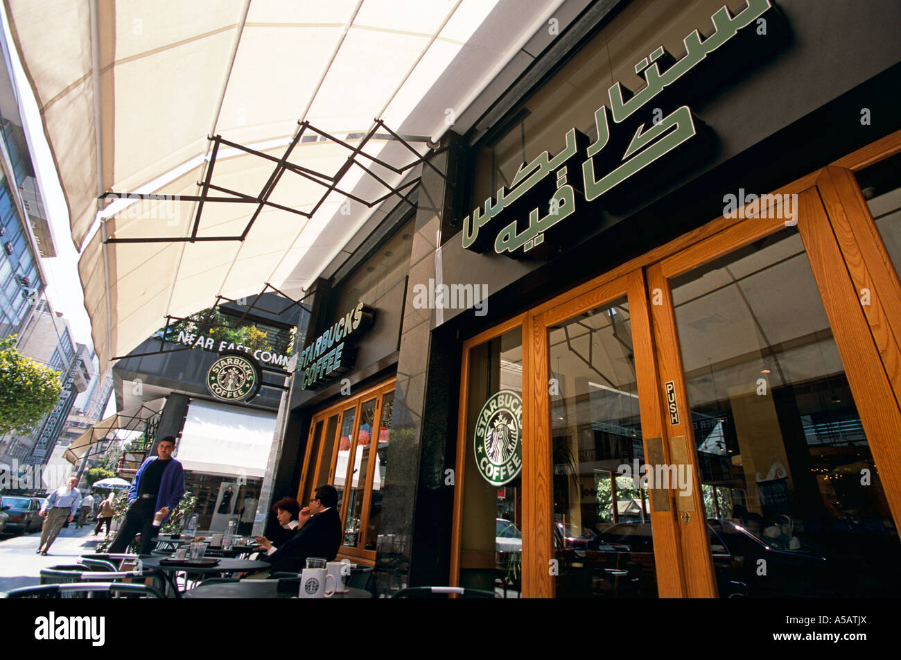 Starbucks Coffeeshop am Hamra Street Beirut Stockfoto