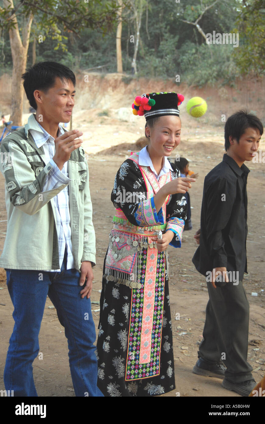 Hochzeit Festival der Hmong in Laos. Stockfoto