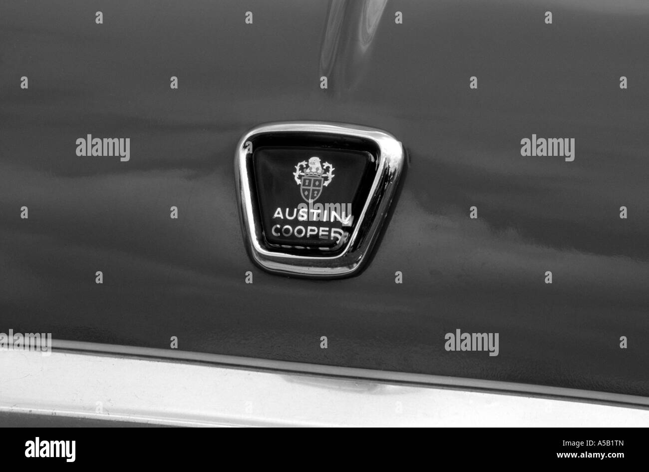 Austin Mini Cooper. Englischer Automobilhersteller Stockfoto