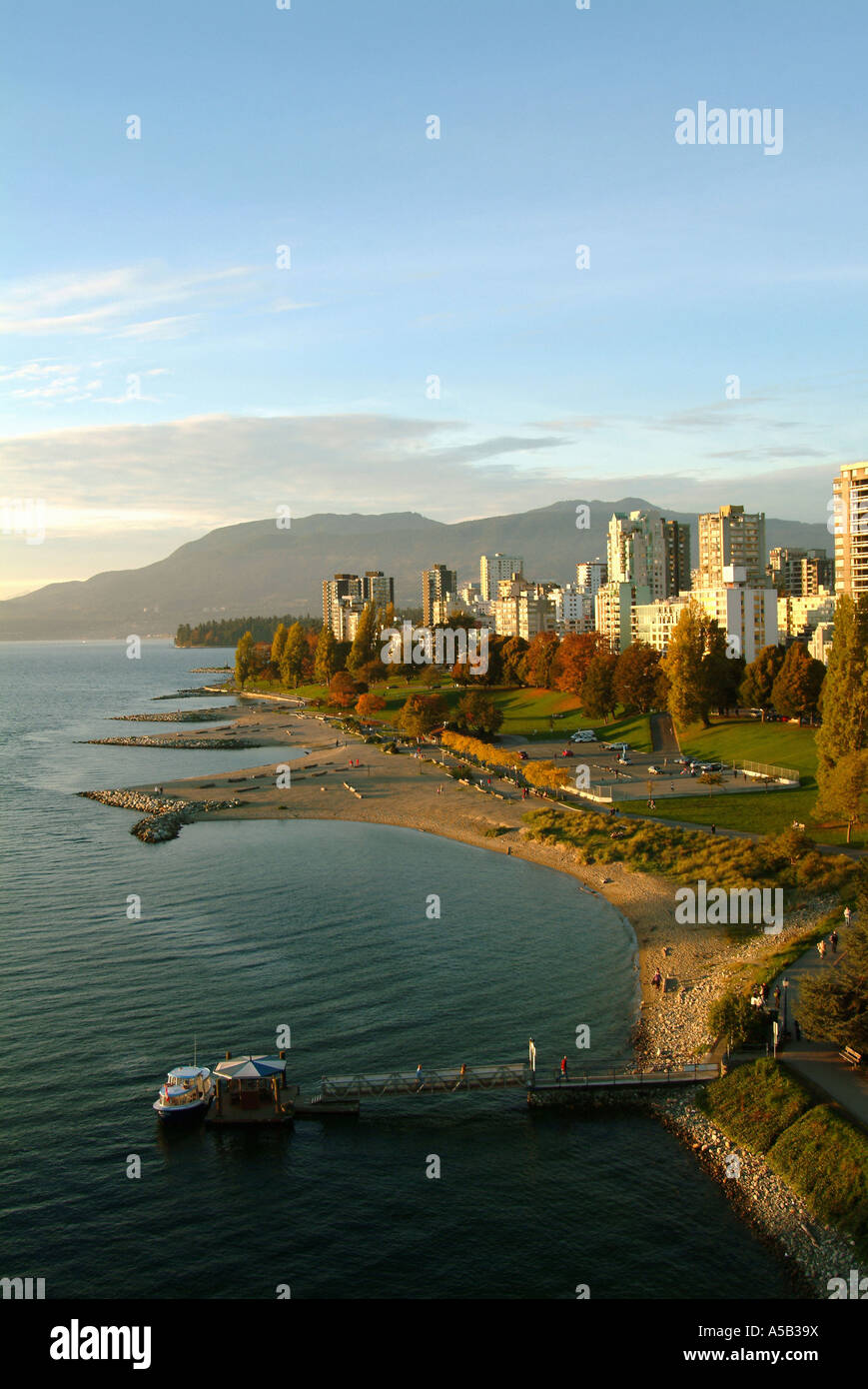 Sunset Beach, Vancouver Kanada. Stockfoto