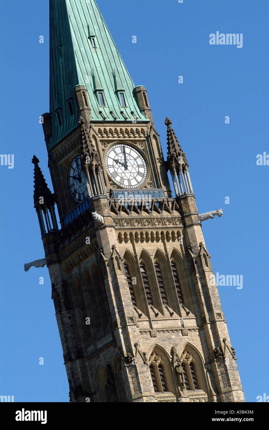 Ottawas Peace Tower Stockfoto