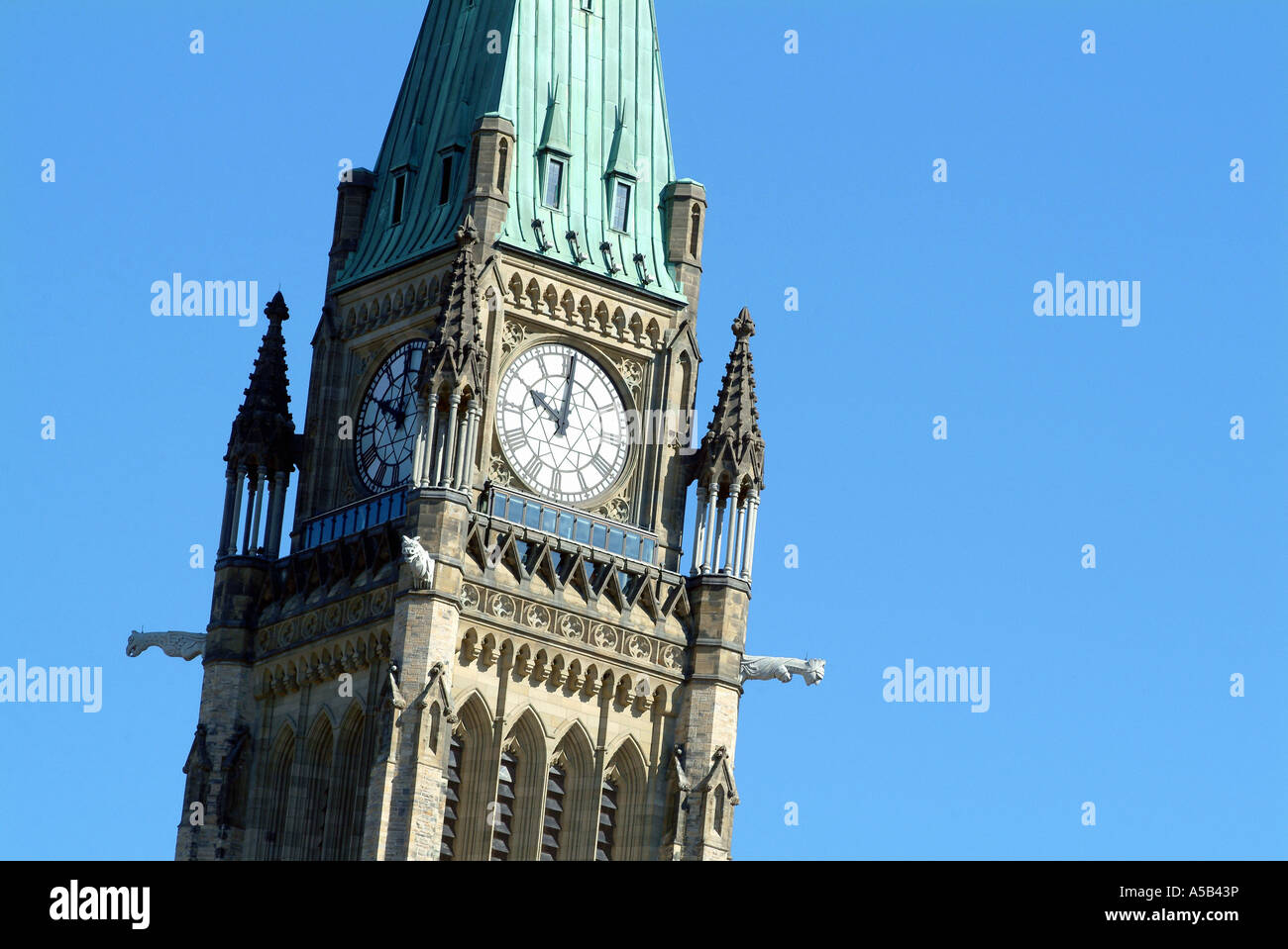Ottawas Peace Tower, Kanada. Stockfoto