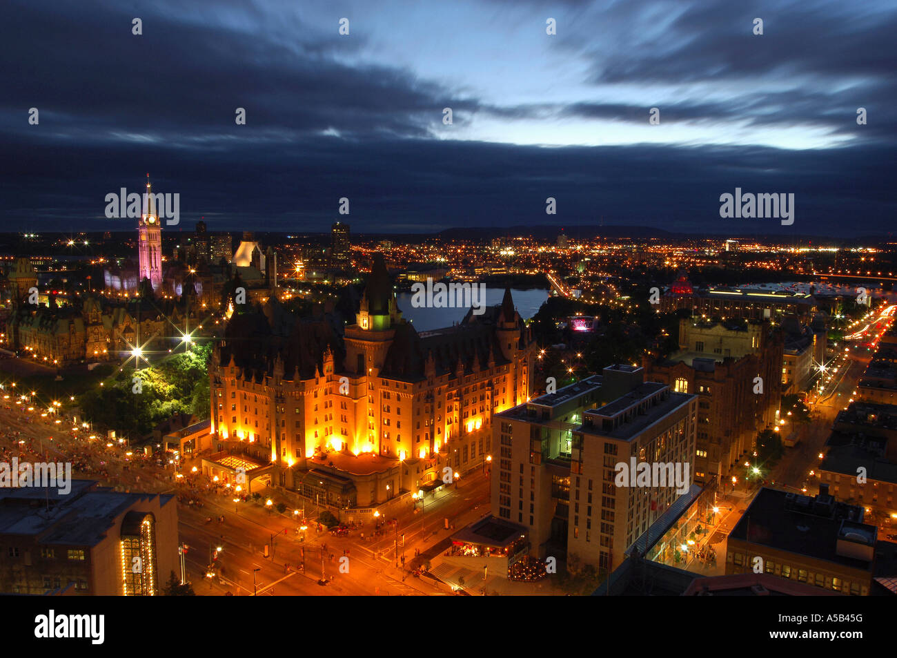 Skyline-Blick von Ottawa Kanada, Kanada-Tag. Stockfoto
