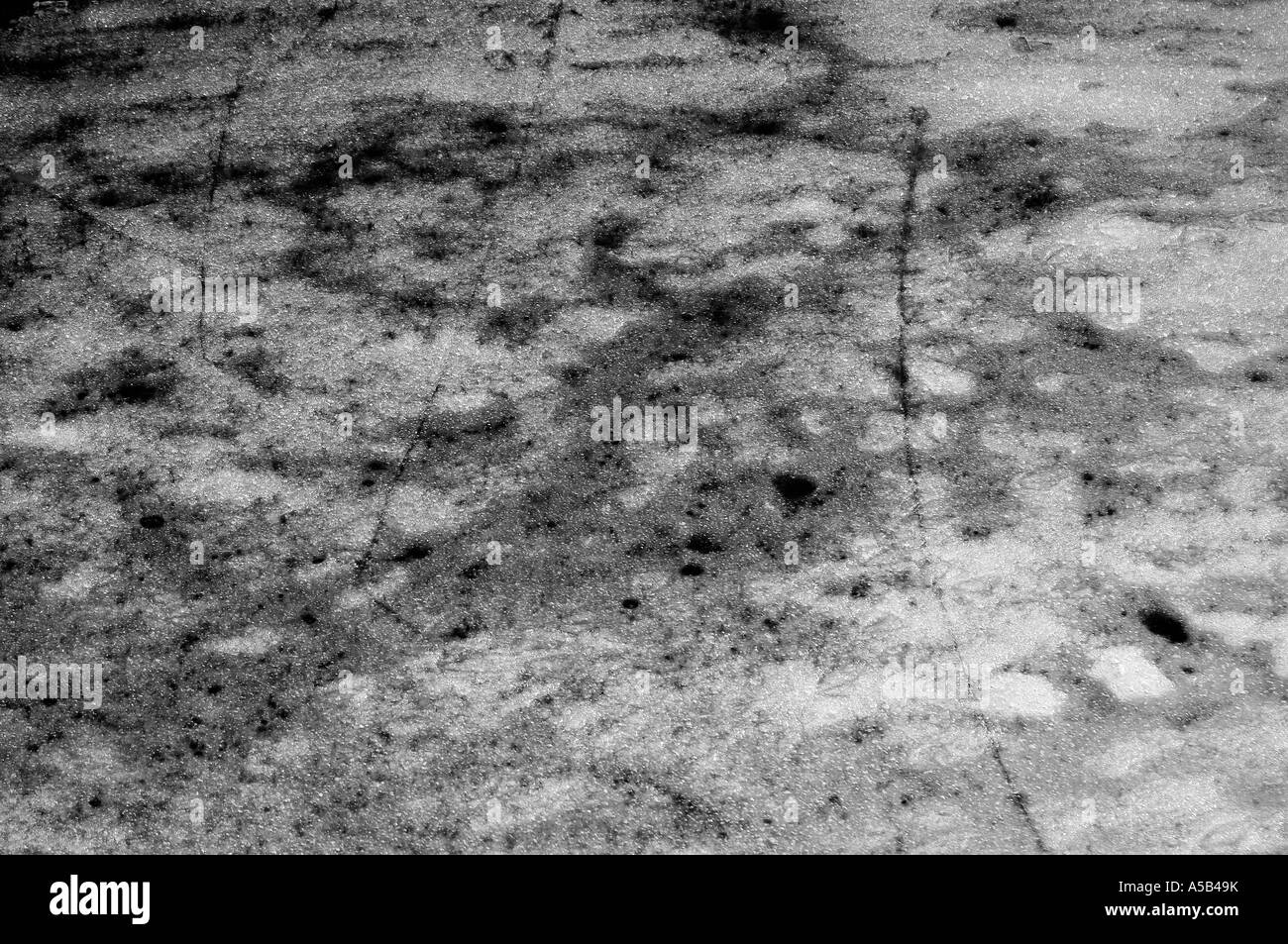 Abstrakte Komposition aus Eis und Schnee. Stockfoto