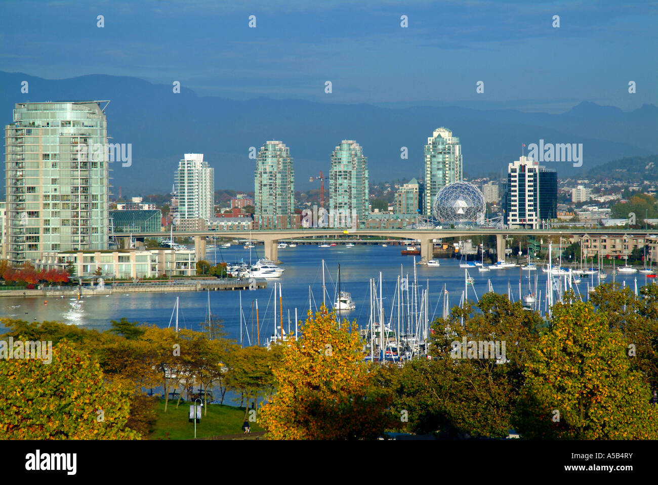 Coastal living im False Creek Vancouver b.c., Kanada. Stockfoto