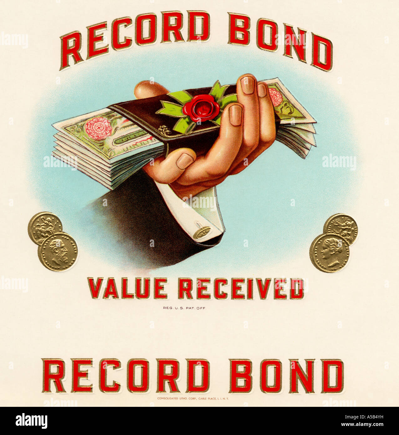 Rekord-Bond Stockfoto