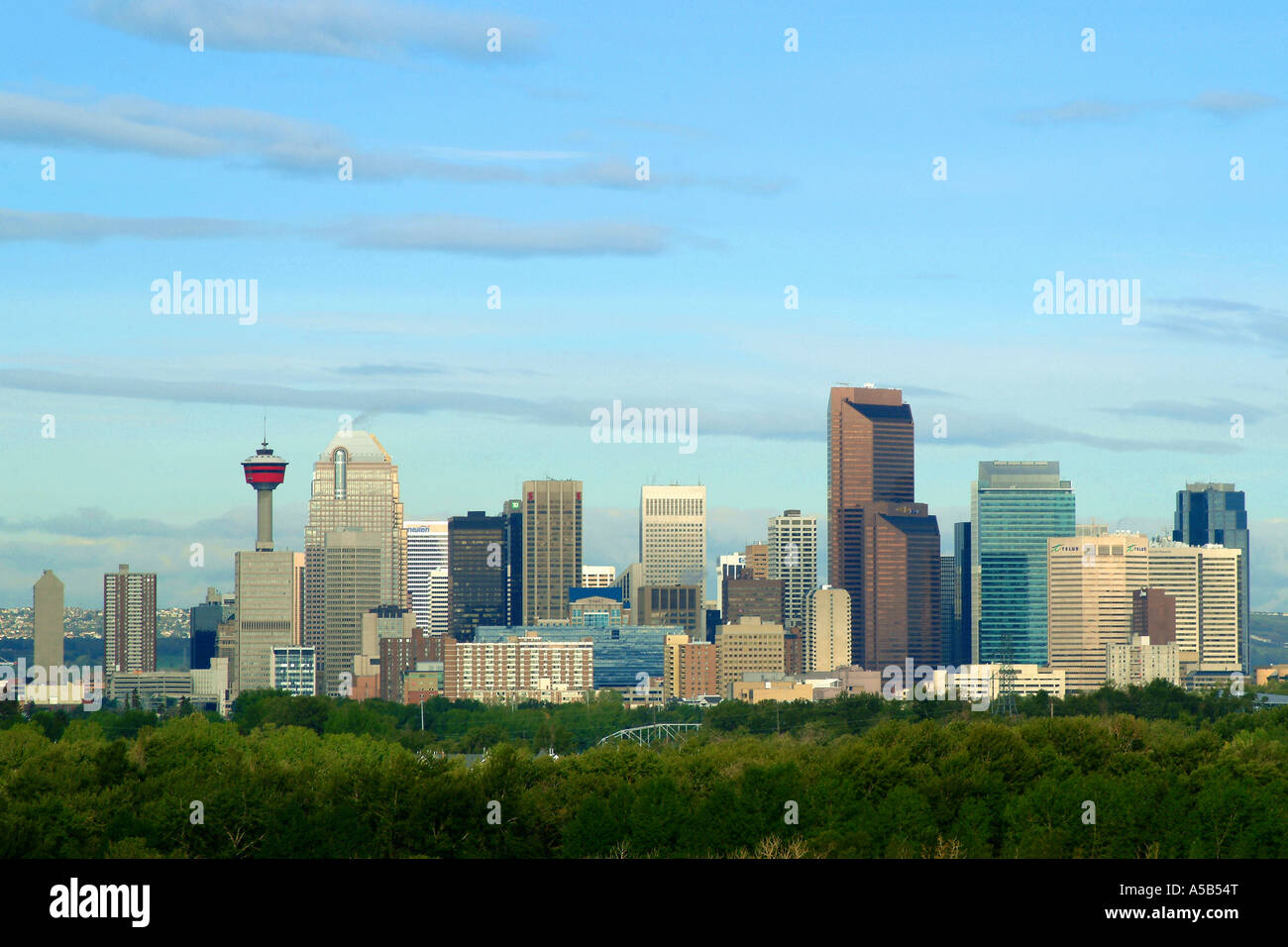 Die Skyline der Stadt von Calgary Kanada. Stockfoto
