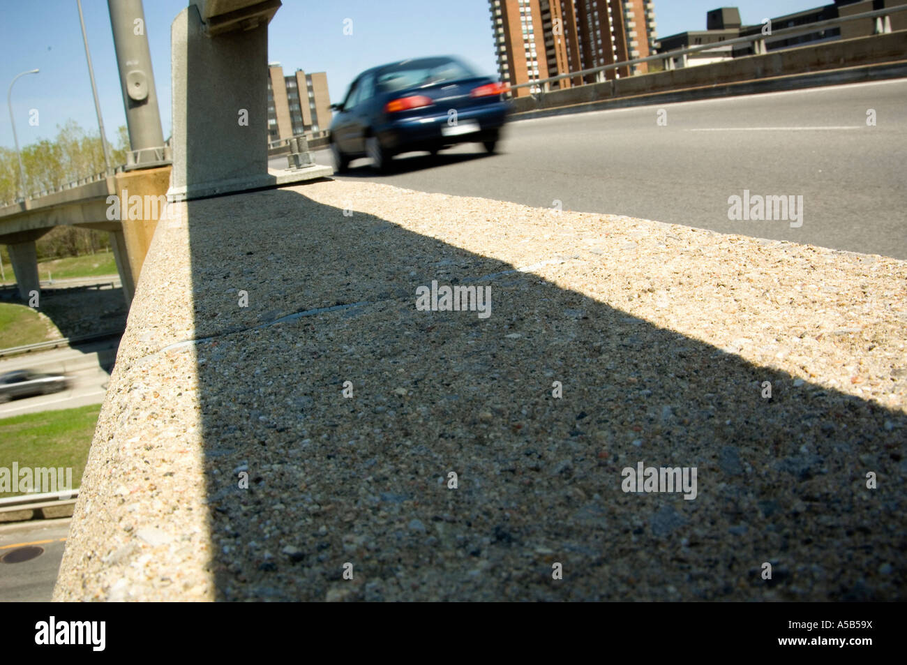 Auto fahren auf der Autobahn. Stockfoto