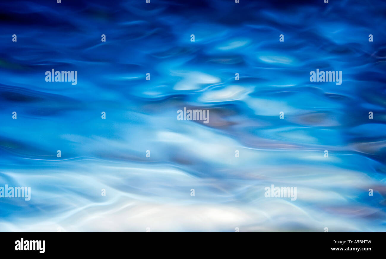 Gradient Blauwasser Wellenmuster Welligkeit Stockfoto