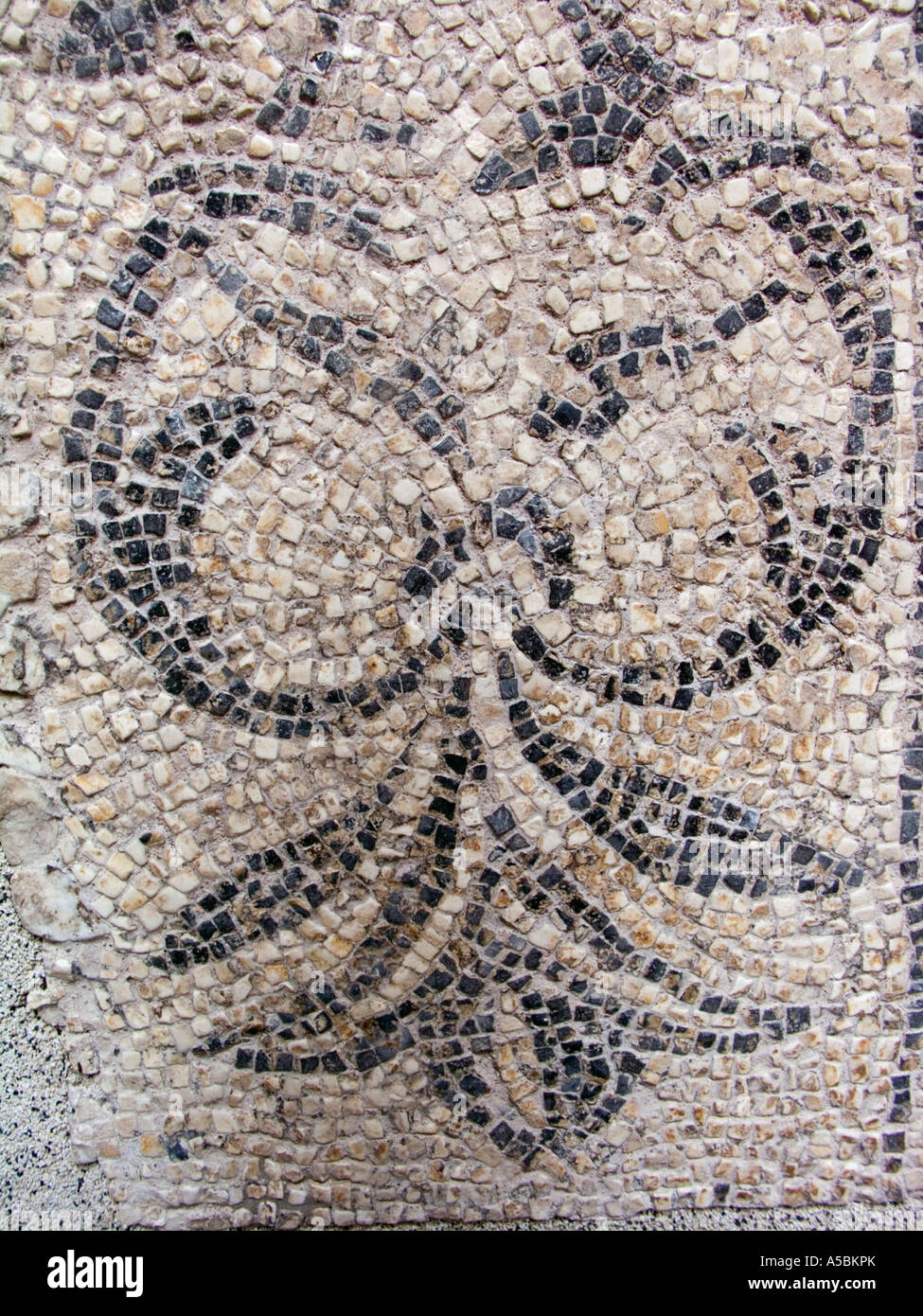 Römische Mosaik, Blume abstractdecoration Stockfoto