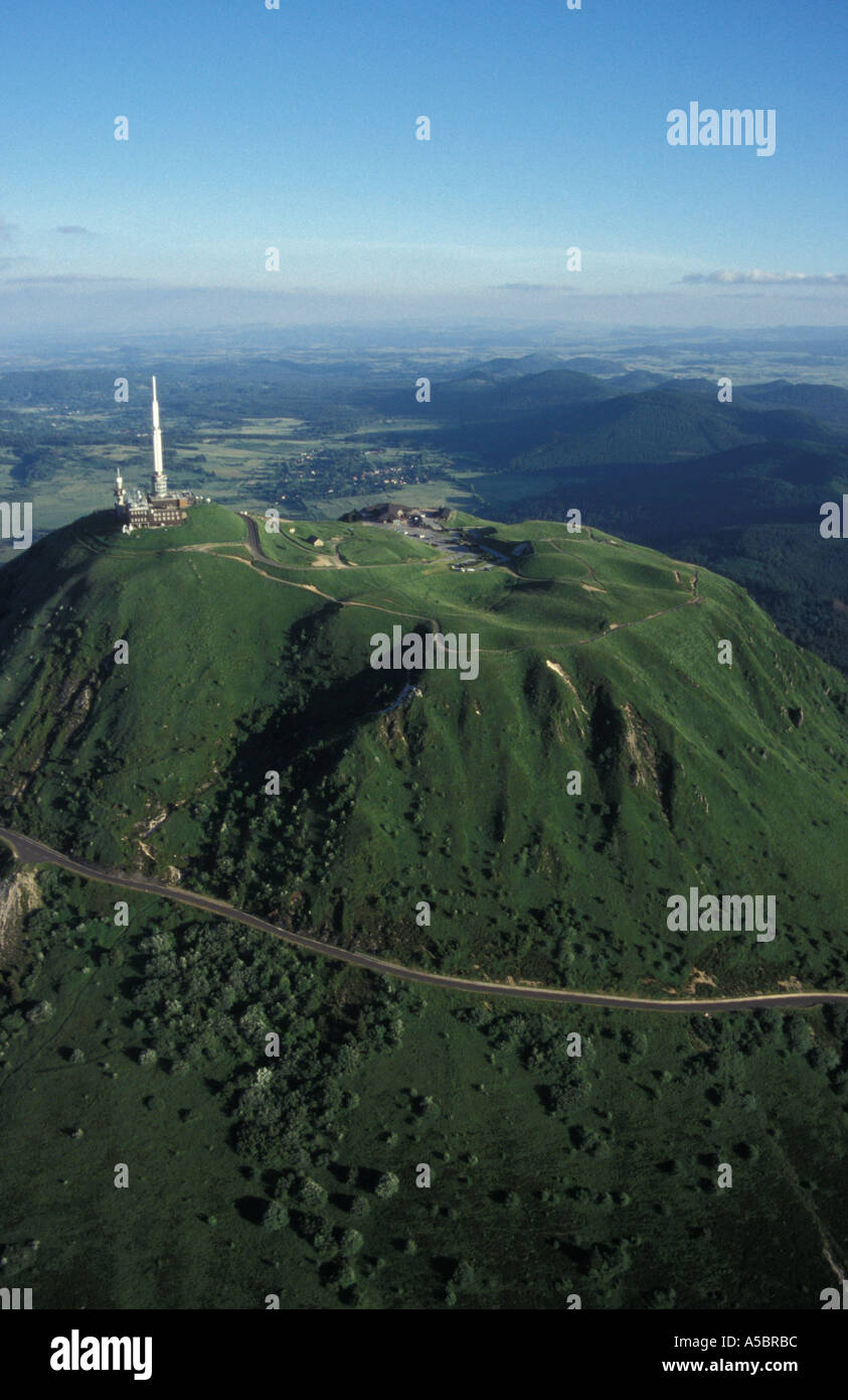 Luftaufnahme des Puy de Dome, Massif Central, Auvergne Frankreich Stockfoto