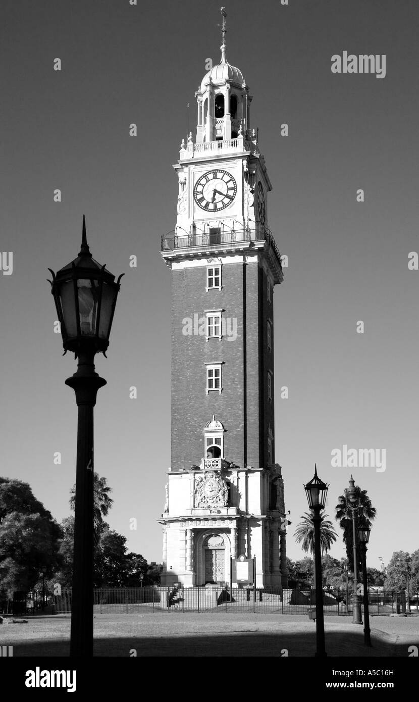 Black und White Englisch Tower Plaza San Martin Buenos Aires Argentinien Südamerika Stockfoto