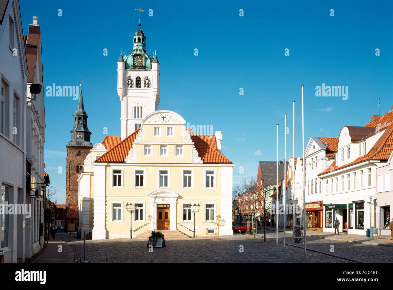 Verden/Aller, Rathaus Und Johanniskirche Stockfoto
