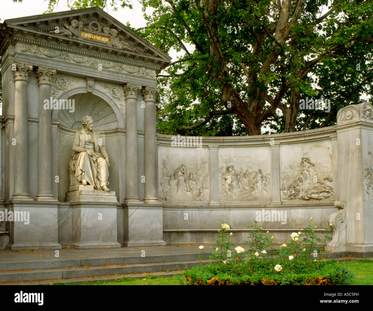 Österreich. Wien. Grillparzer-Denkmal Stockfoto
