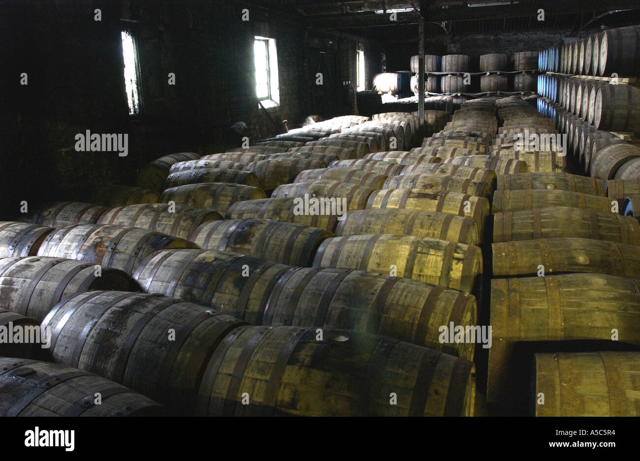 Ardbeg Fässer fälligen Anleihe Lager Ardbeg auf Islay Schottland Stockfoto