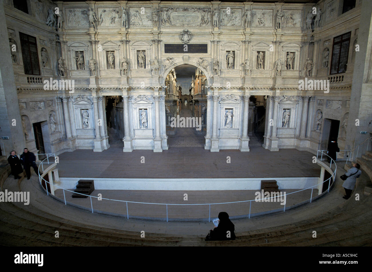 Teatro Olimpico Andrea Palladio Kunstwerk Vicenza Veneto Italien Stockfoto