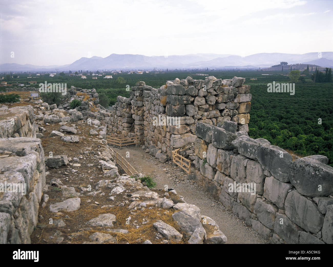 Ruinen von Tiryns Griechenland Stockfoto
