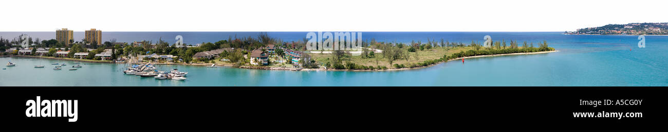 Jamaika Montego Bay Resort Panarama Stockfoto