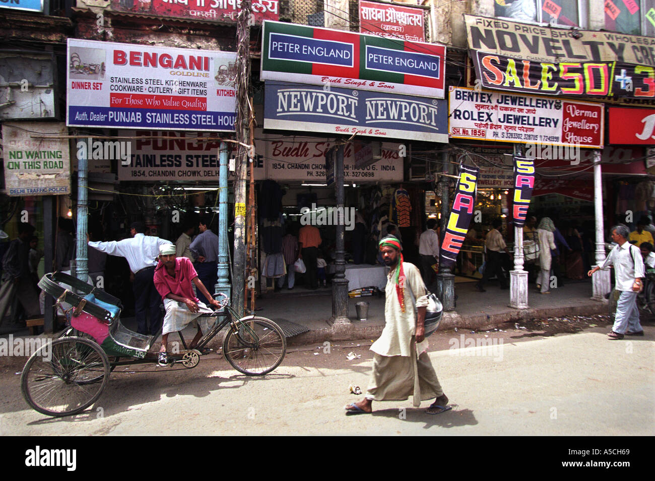 Straßenszene in Neu-Delhi Indien Stockfoto