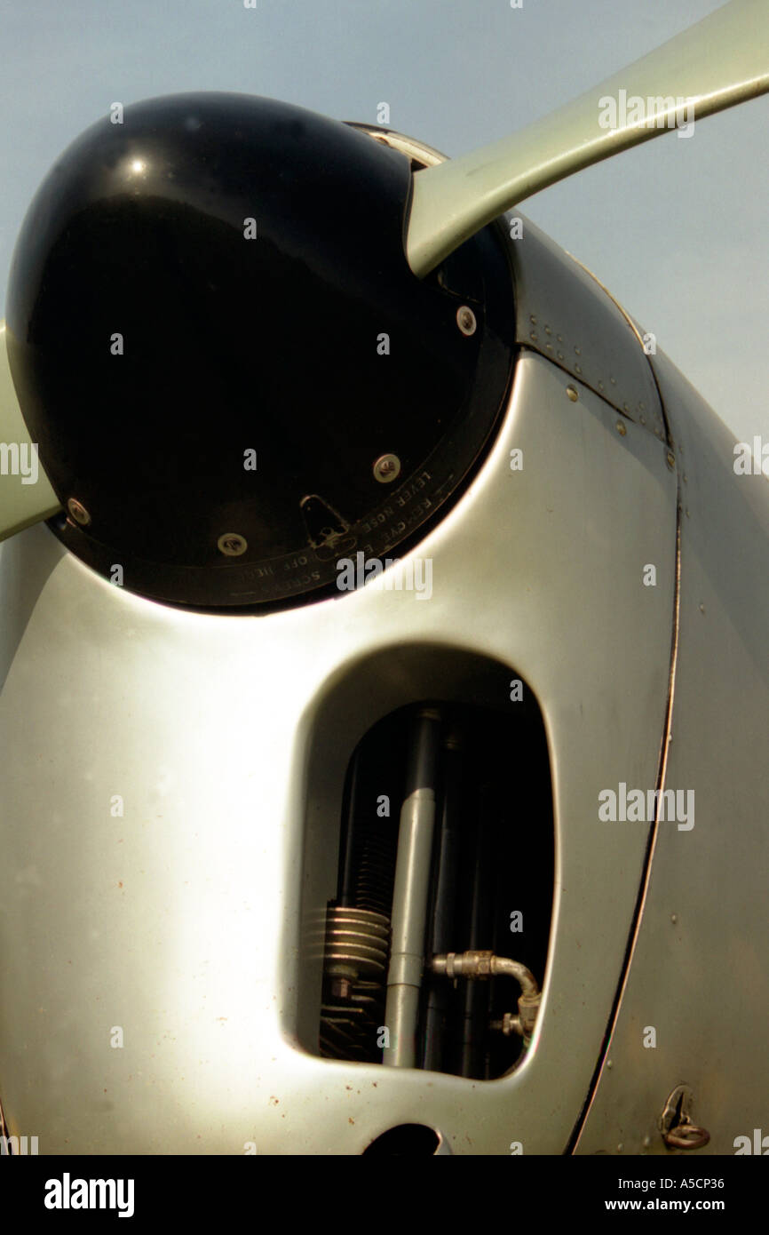 Front-End einer De Havilland Chipmunk Schulflugzeug Stockfoto