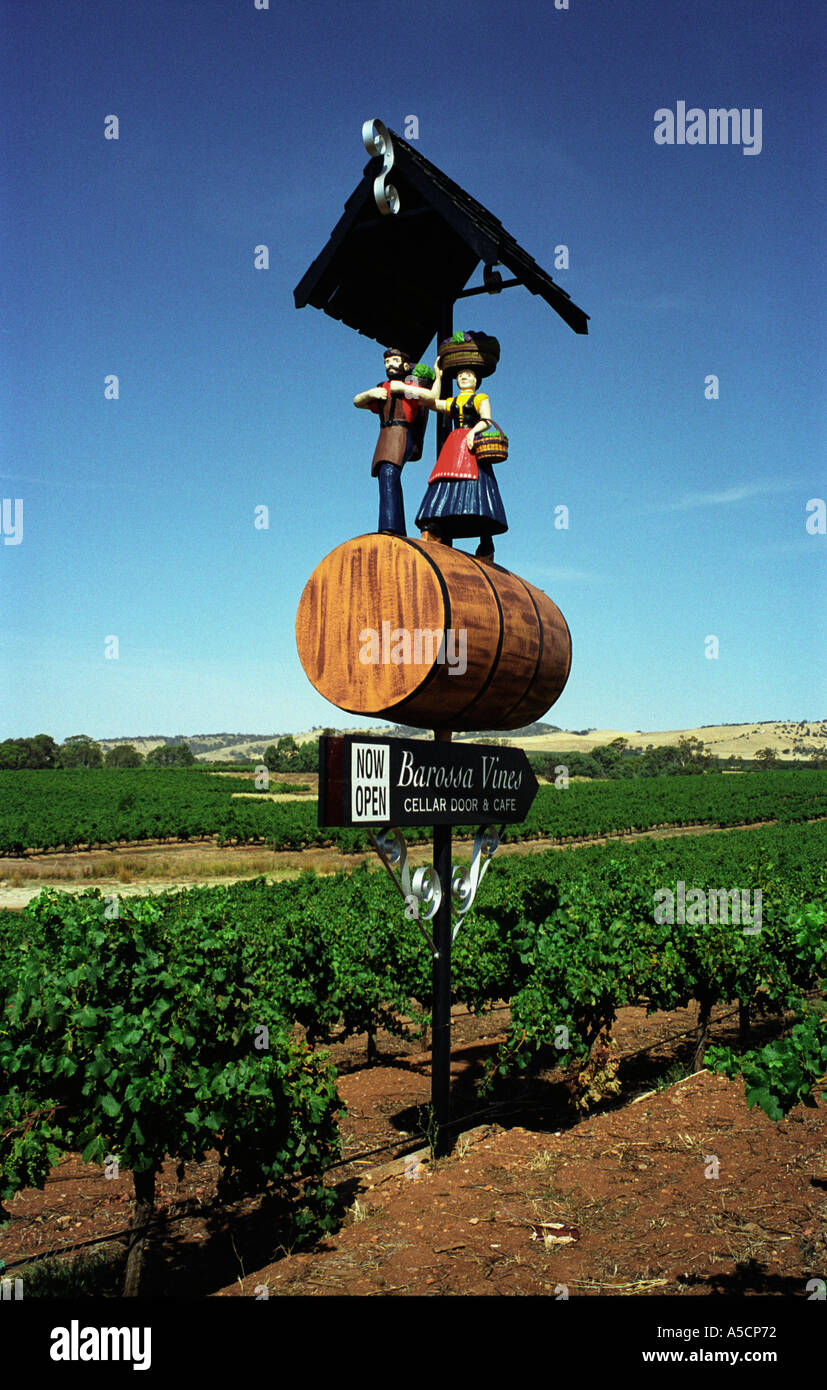 Eingang zum Barossa Reben Weingut Tanunda Barossa Valley South Australia Stockfoto
