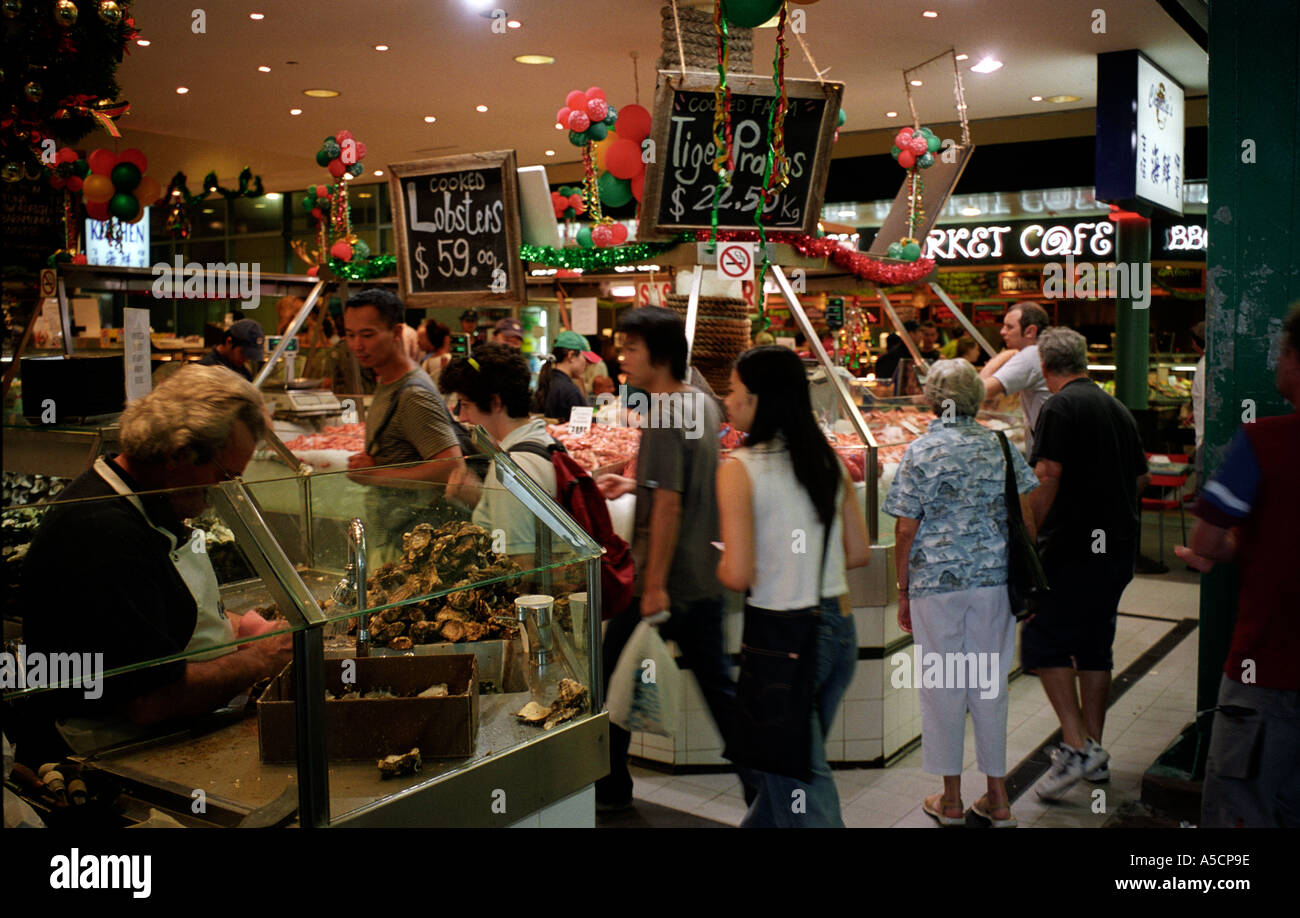 Im Inneren der Sydney Fish Market Australia Stockfoto